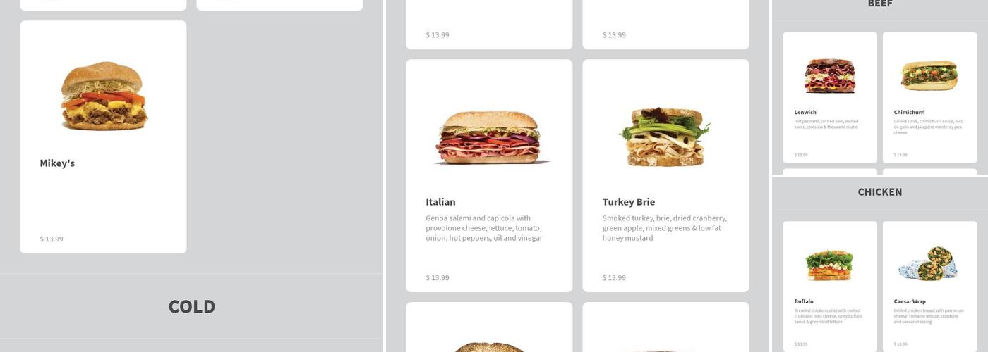 Lenwich Menu