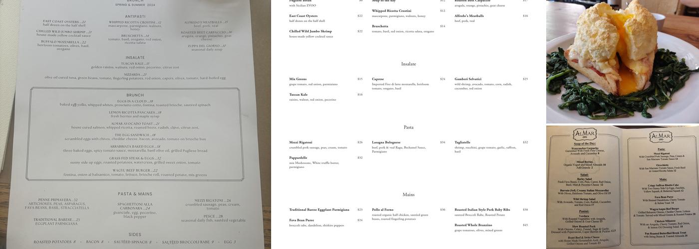 AlMar Menu