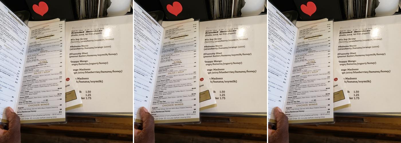 Butch & Coco Menu