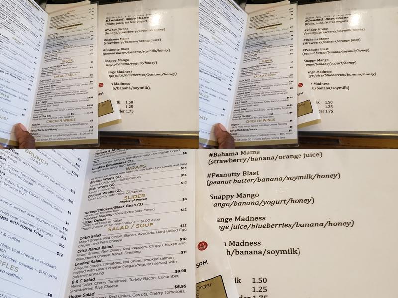 Butch & Coco Menu