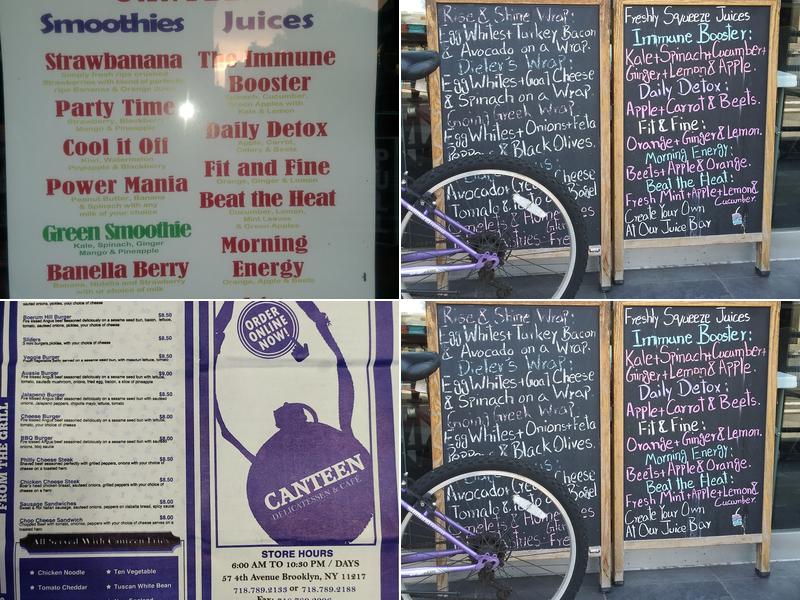 Canteen Delicatessen and Cafe Menu