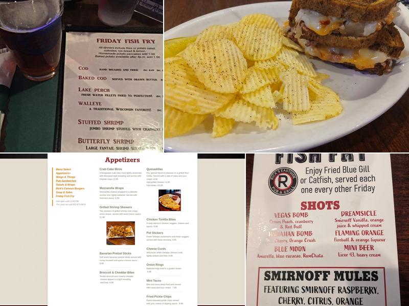 Rick's Eastside Pub Menu