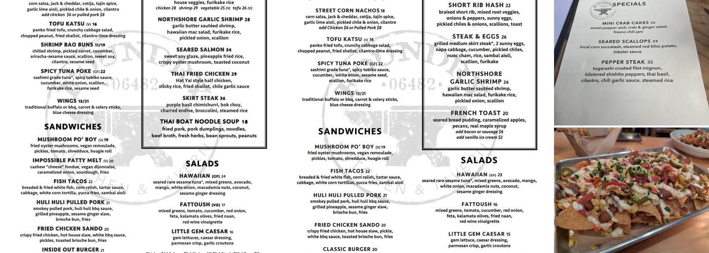 Foundry Kitchen and Tavern Menu