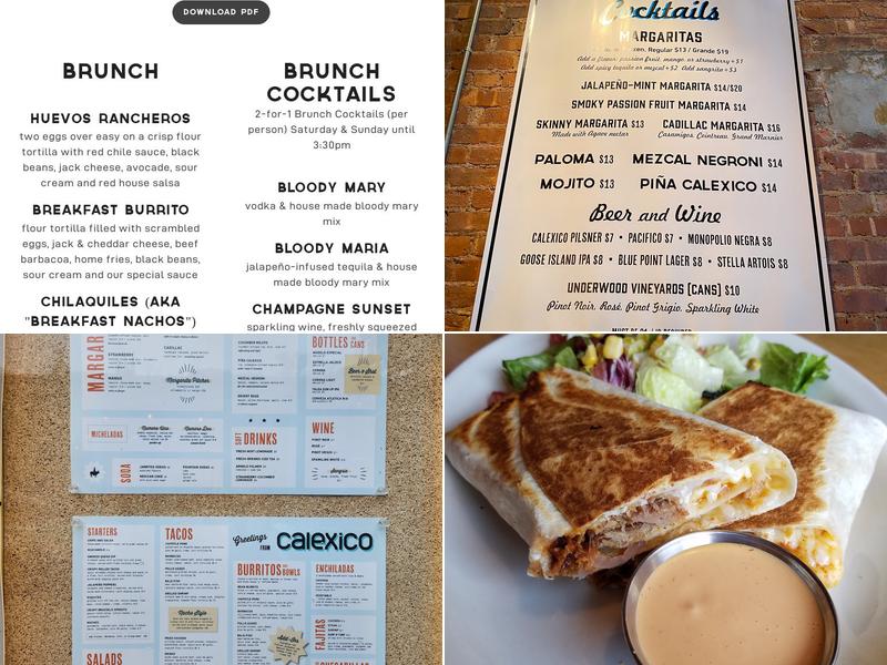 Calexico Menu
