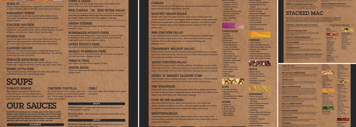 STACKED Menu