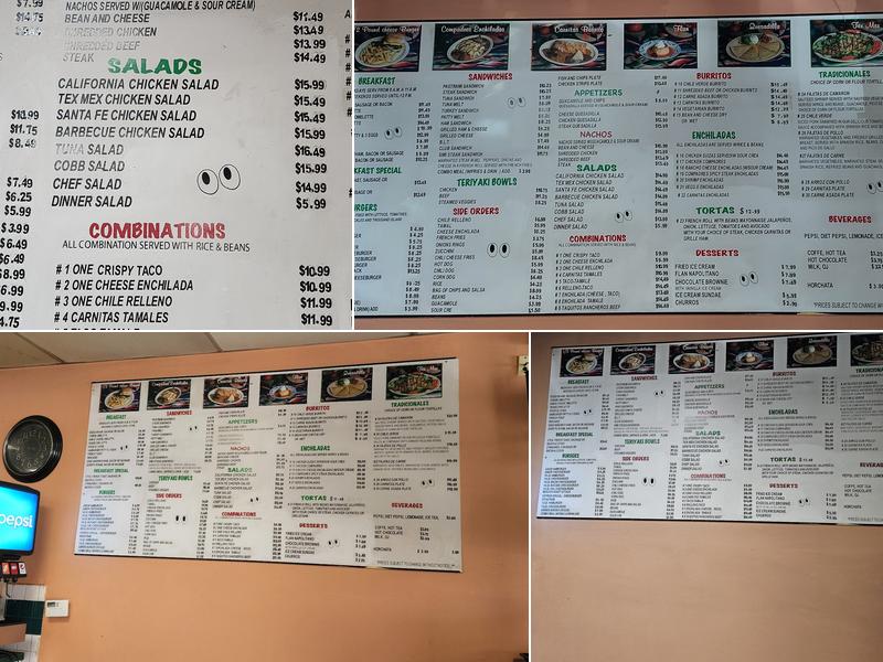 Burger Express Fresh Mexican Grill Menu