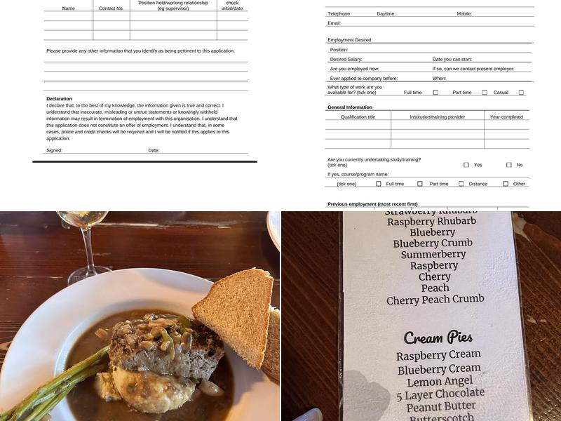 Rustic Inn Cafe Menu