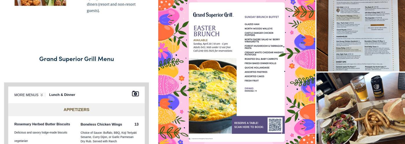 Grand Superior Grill Menu