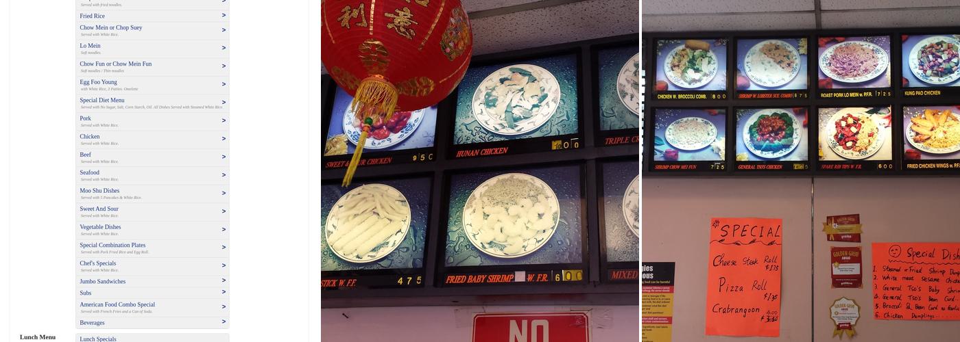 New China Tung Inc Menu