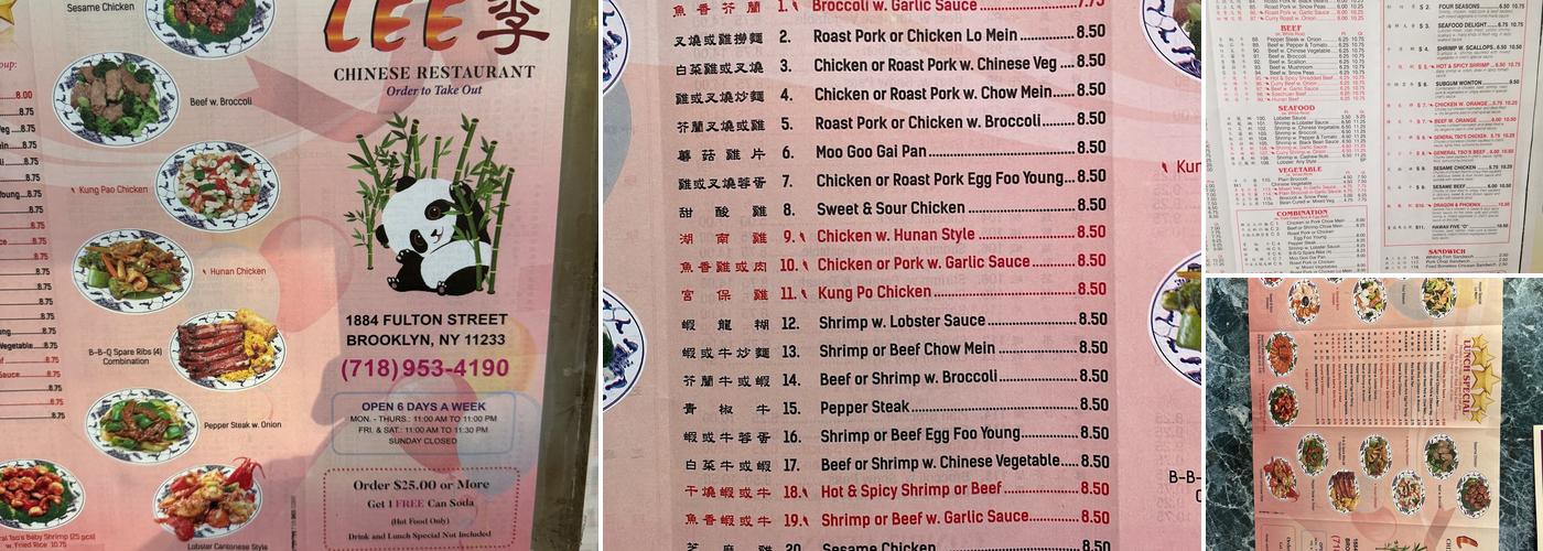Lee's Kitchen Menu