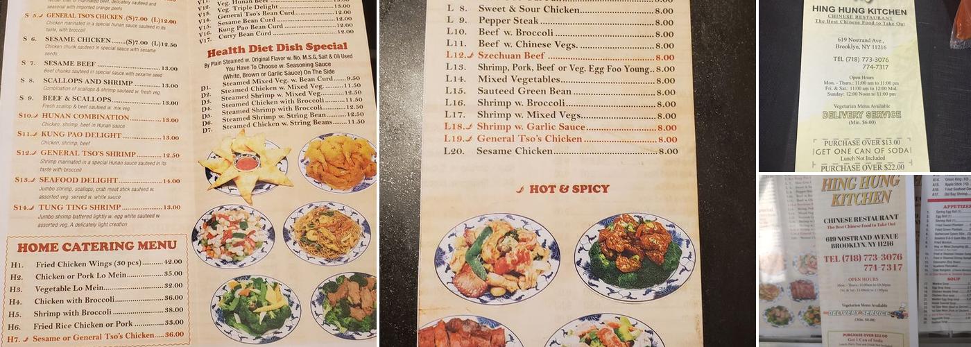 Hing Hung Kitchen Menu