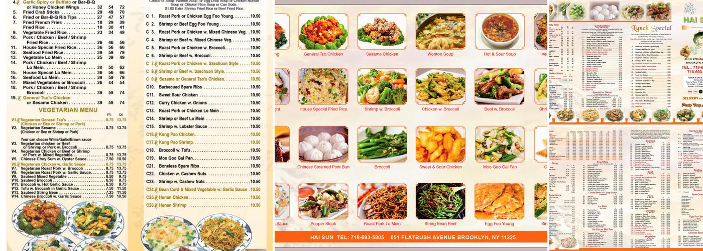 Hai Sun Menu