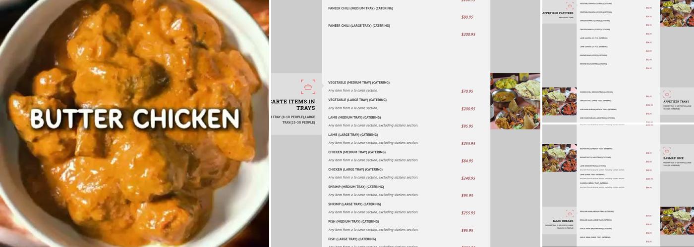 Anarbagh Indian Menu