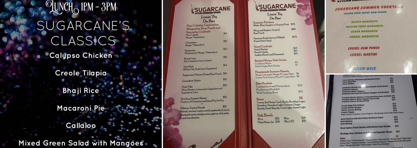 Sugarcane Menu