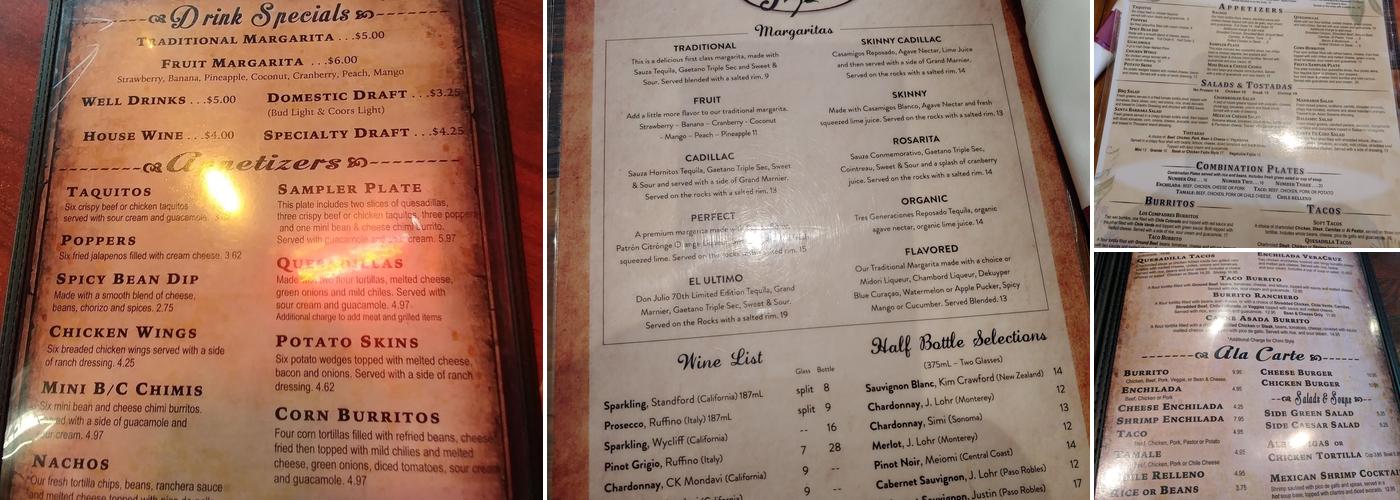Yolanda's Menu