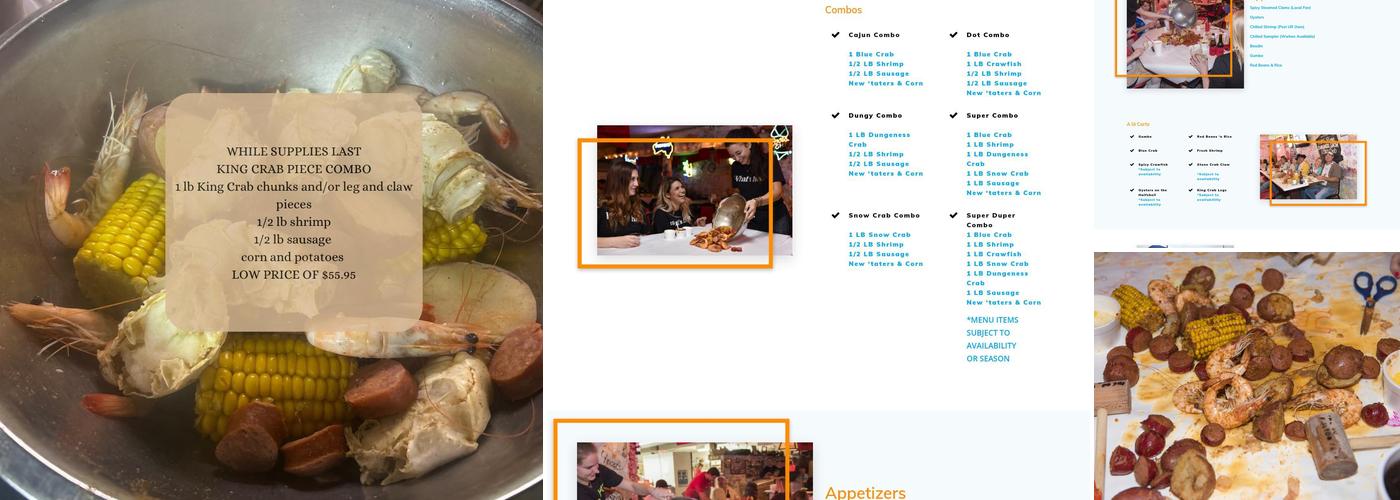 The Boiling Pot Menu