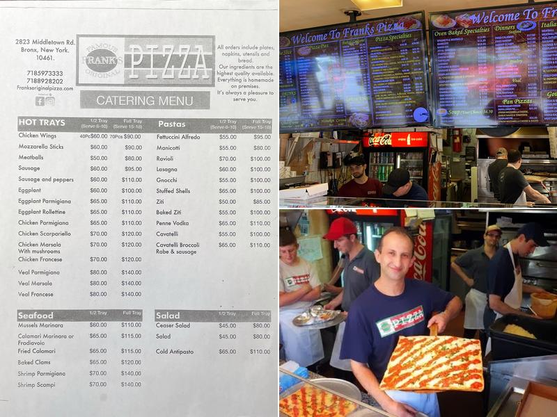 Frank's Pizza Menu