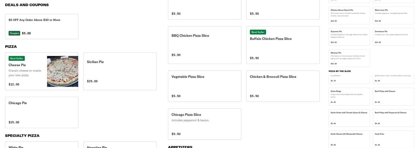 St. Lawrence Devil Pizza Menu