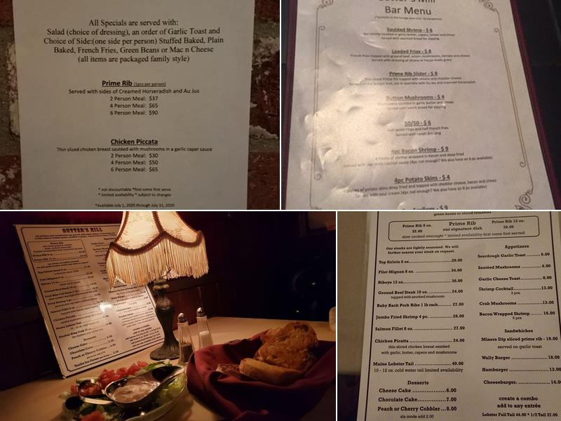 Sutter's Mill Restaurant Menu