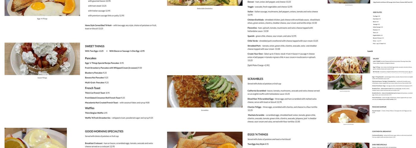 Eggs-N-Things Menu