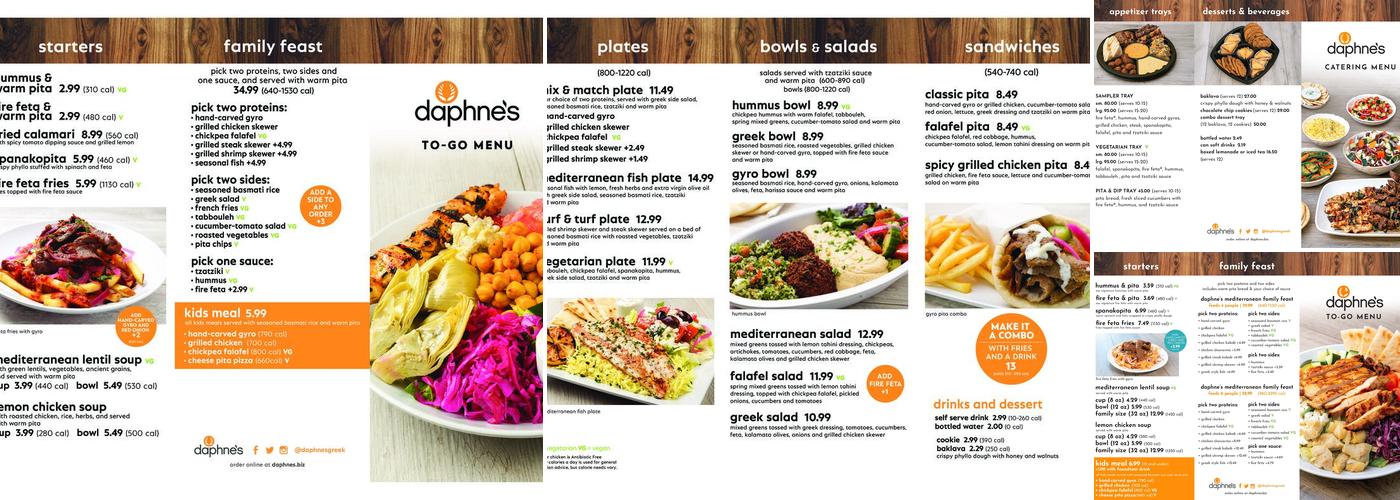 Daphne's Menu