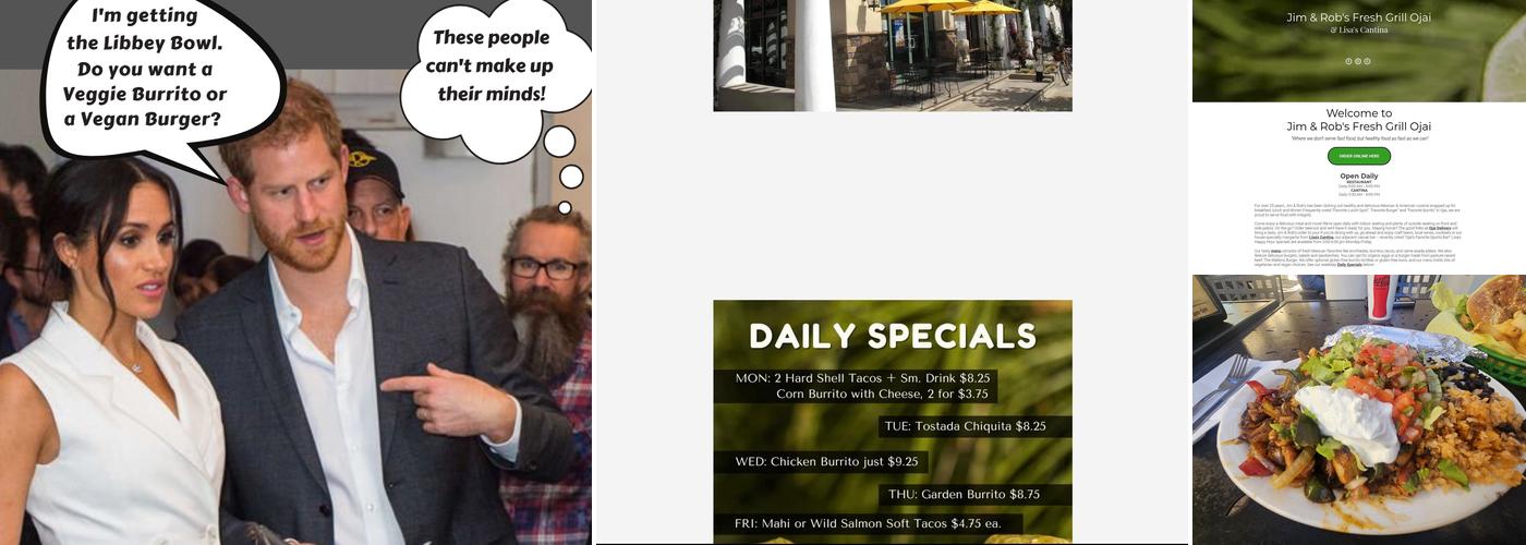 Jim & Rob's Fresh Grill Menu