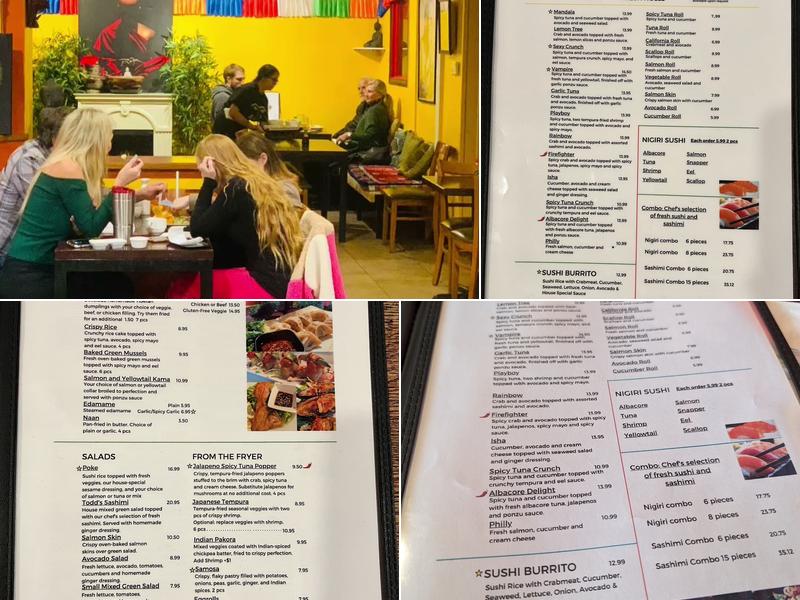 Mandala Restaurant - Tibetan, Japanese and Indian Menu