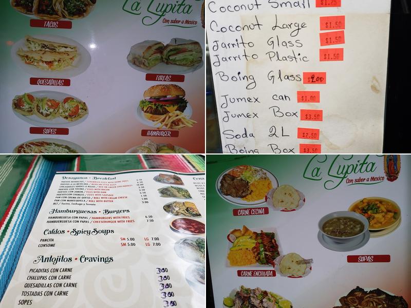 La Lupita Menu