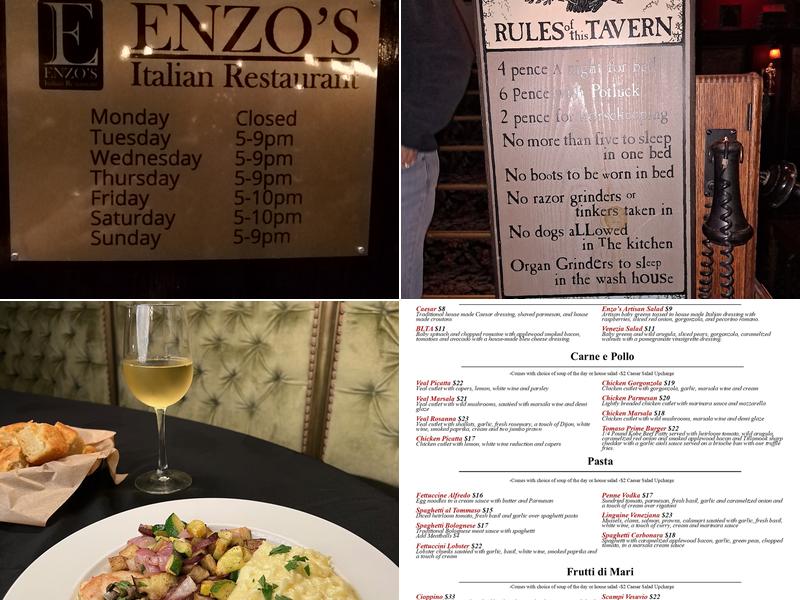 Enzo's Italian Restaurant Menu