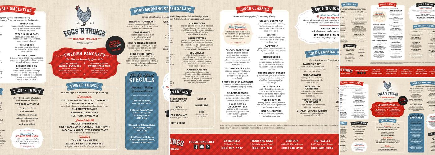 Eggs N Things Menu