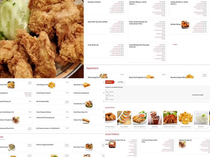 Wing Hing Menu