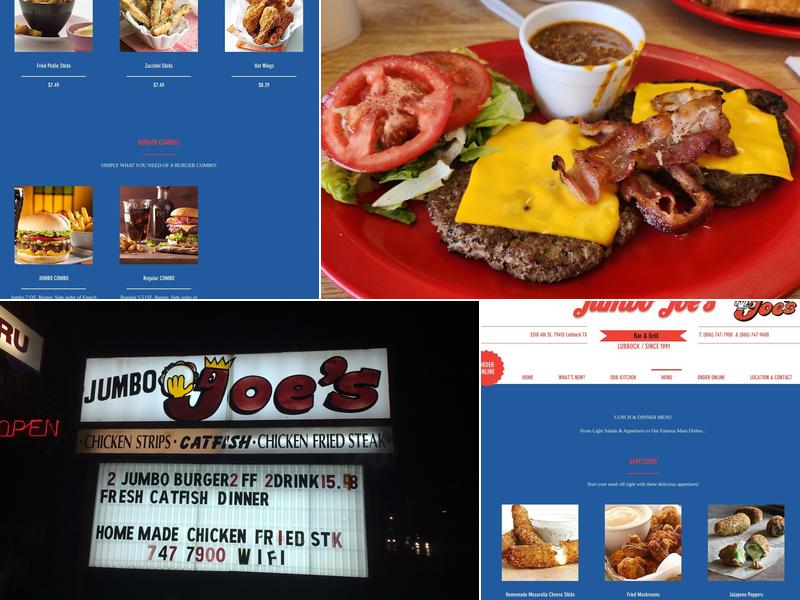 Jumbo Joe's Burgers Menu
