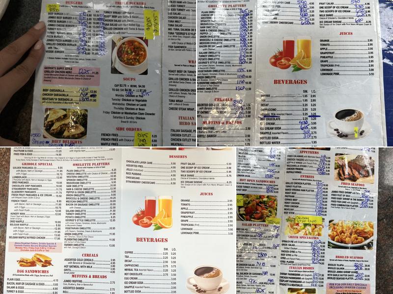 George's Diner Menu