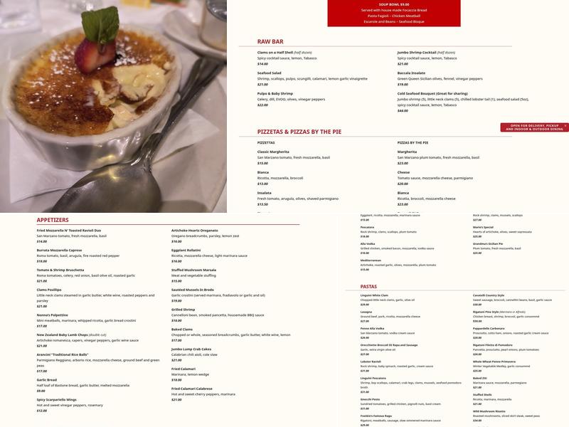 Pine Restaurant Menu