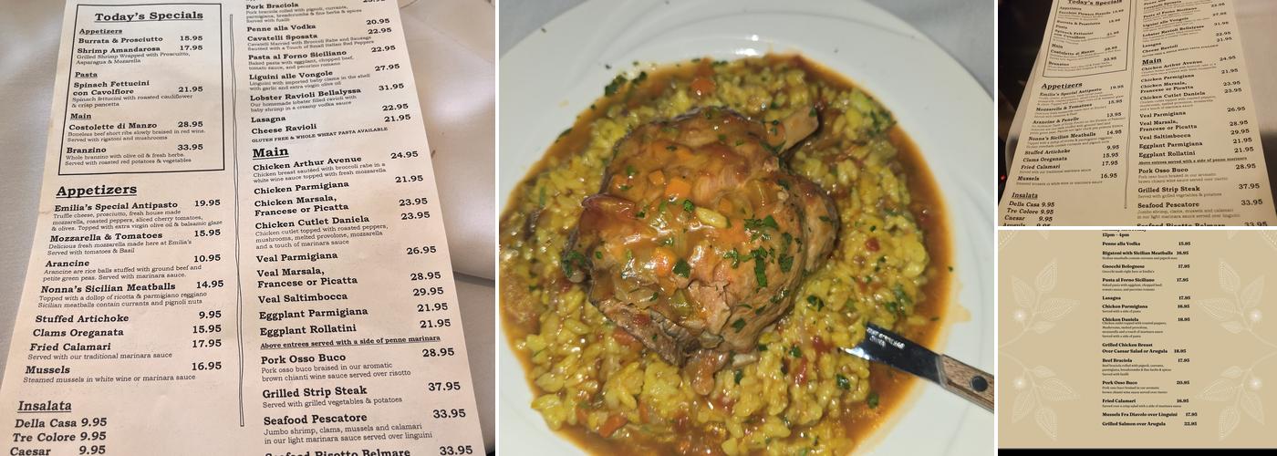 Emilia's Menu