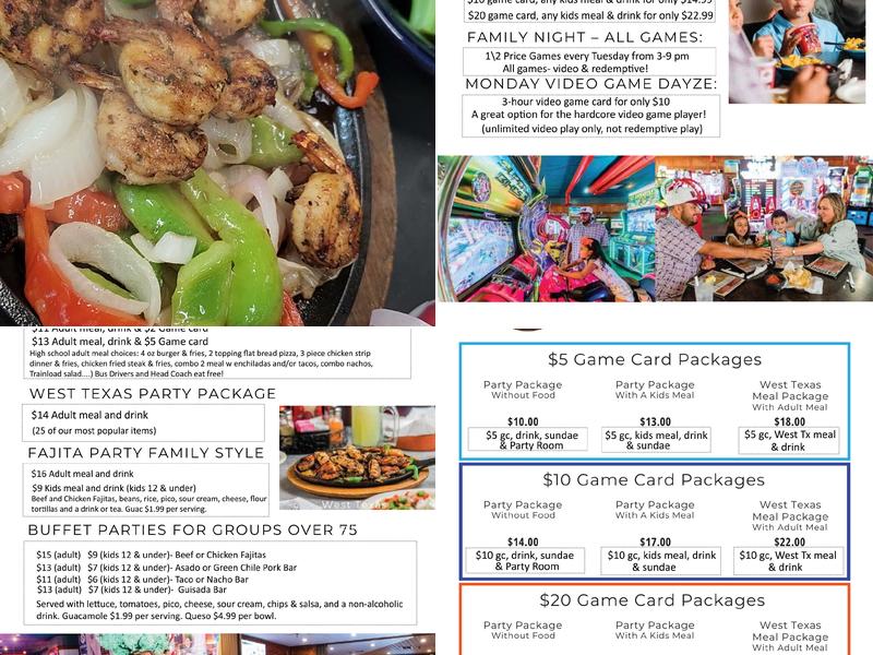 50th Street Caboose Menu