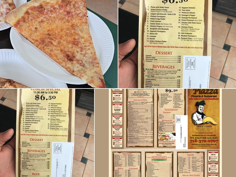 La Piazza Pizzeria & Restaurant Menu