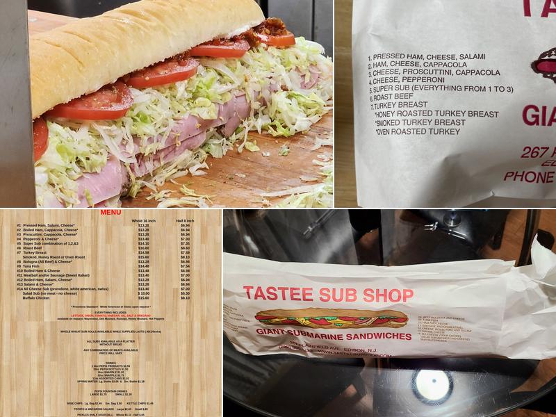 Tastee Sub Shop Menu