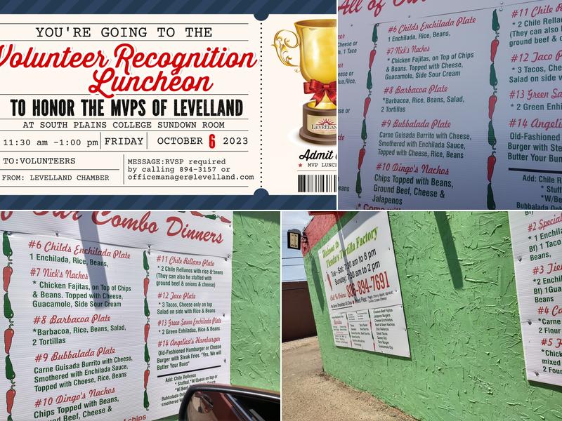 Tienda's Tortilla Factory Menu