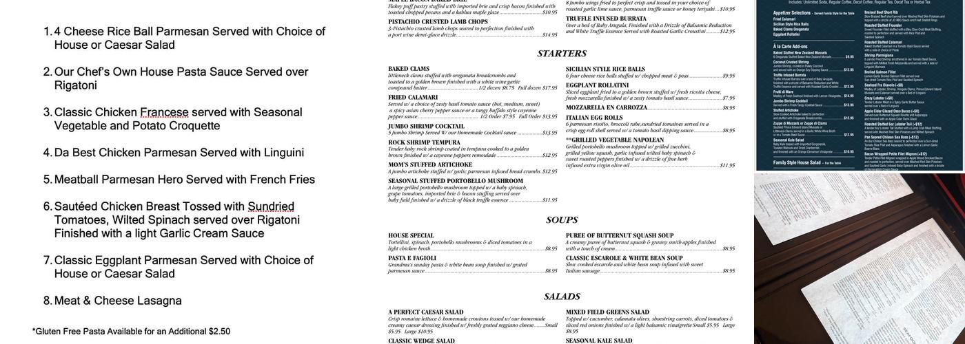 Portobello Cafe Menu