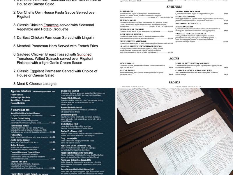 Portobello Cafe Menu