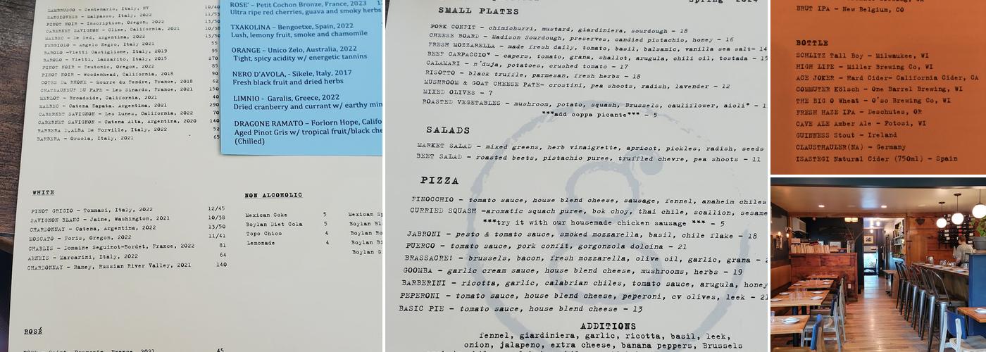 Grampa's Pizzeria Menu