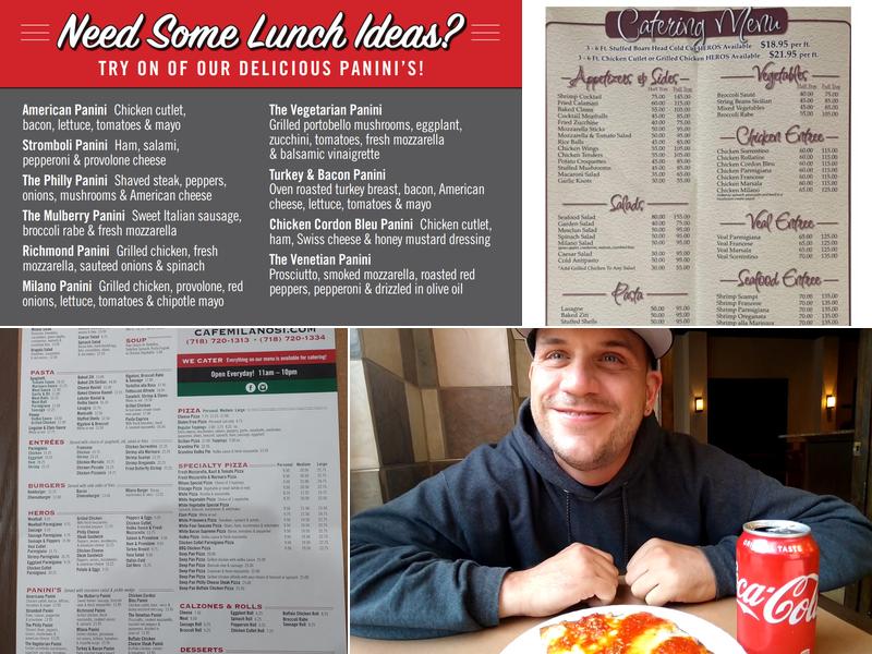 Cafe Milano Pizzeria and Restaurant Menu