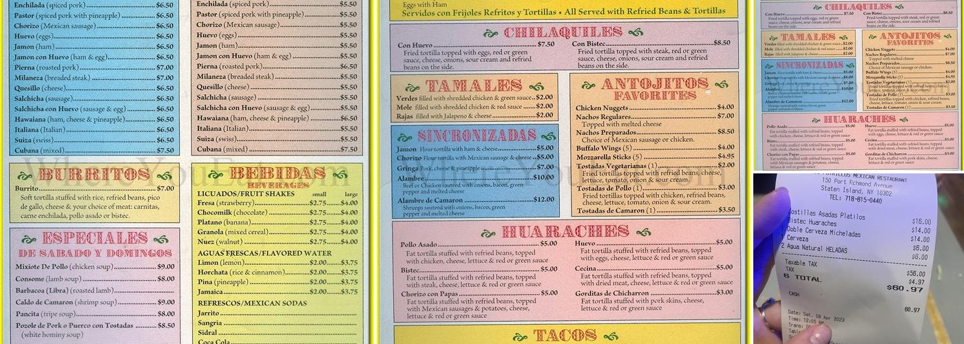 Los Potrillos Menu
