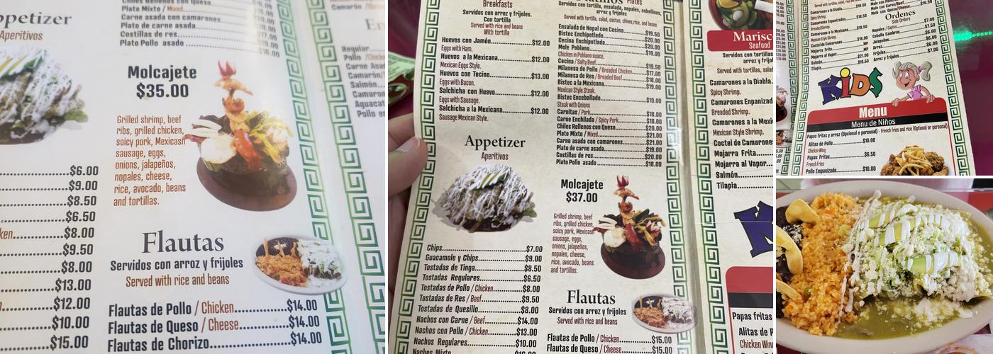 CHINA POBLANA MEXICAN RESTAURANT Menu