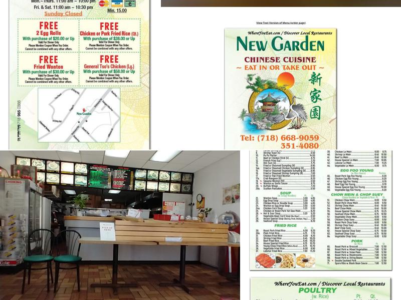 New Garden Menu
