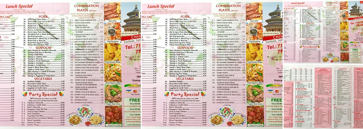 Peking Kitchen Menu