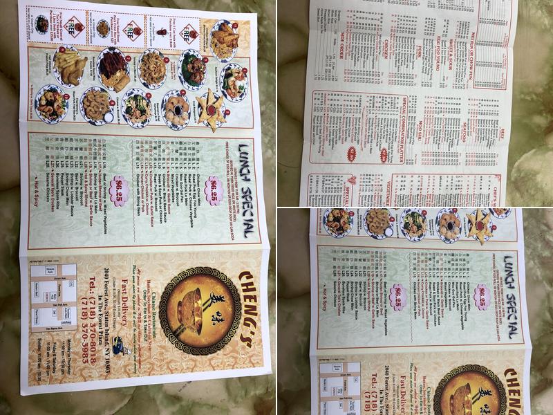 Cheng's Restaurant Menu