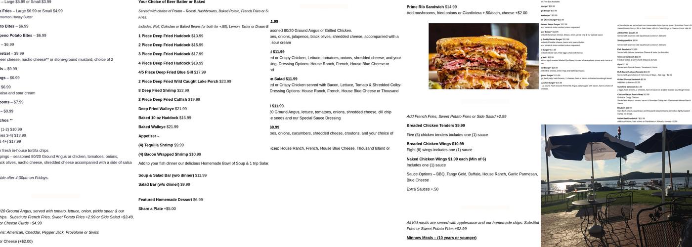 Lakeside Bar & Grill Menu