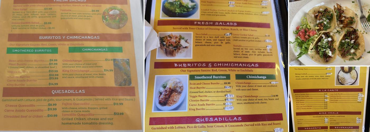 Chips n' Salsa Mexican Restaurant Menu